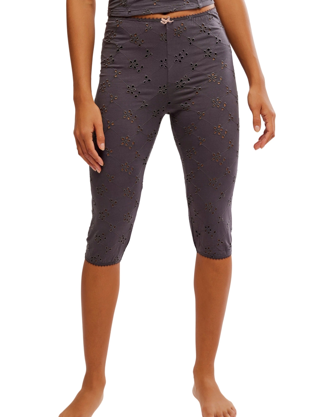 NWT Intimately Free People Full Bloom Eyelet Capri Pajama Sleep Pants Size L
